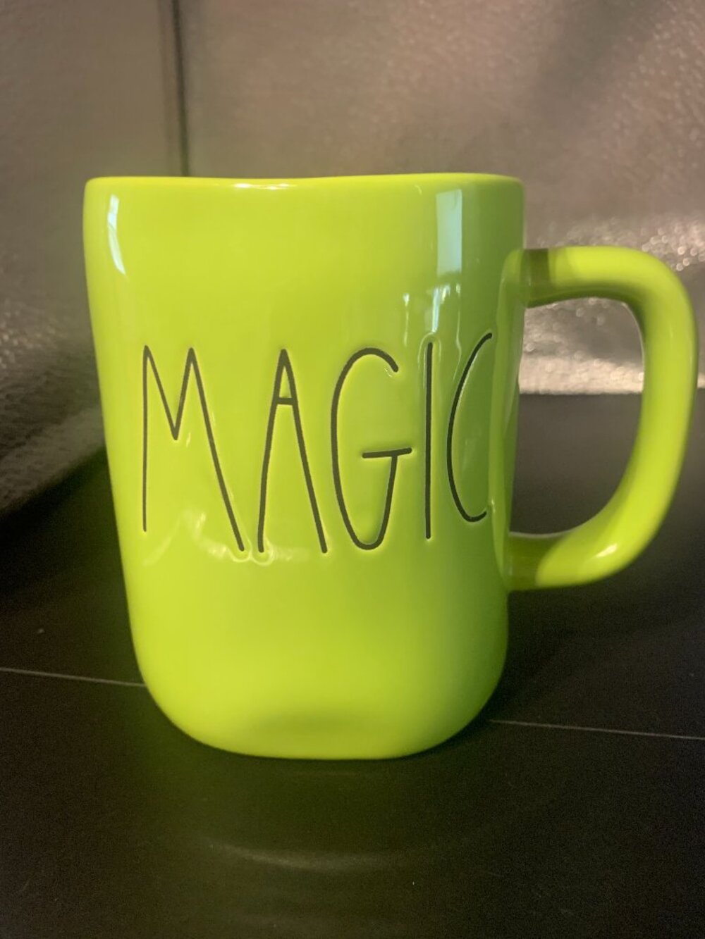 Rae Dunn Bright Green " Magic" Ceramic 16oz Coffee Mug